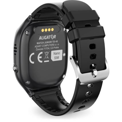 Aligator AW11BK - Kinder-Smartwatch Watch Junior 2, 450 mAh, IP67, Wi-Fi, schwarz