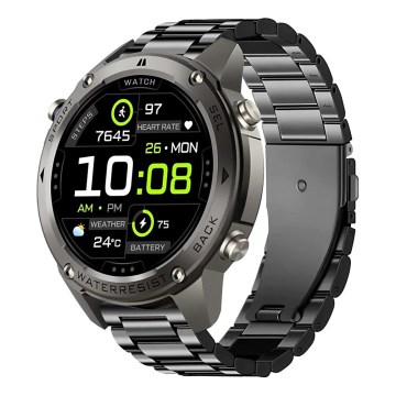 Aligator AW12BK - Smartwatch mit GPS, 500‑mAh‑Akku, IP69K, schwarz