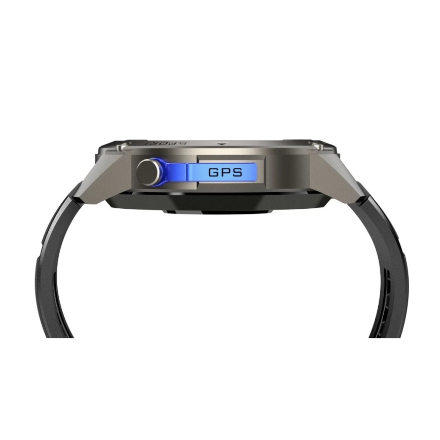 Aligator AW12BK - Smartwatch mit GPS, 500‑mAh‑Akku, IP69K, schwarz