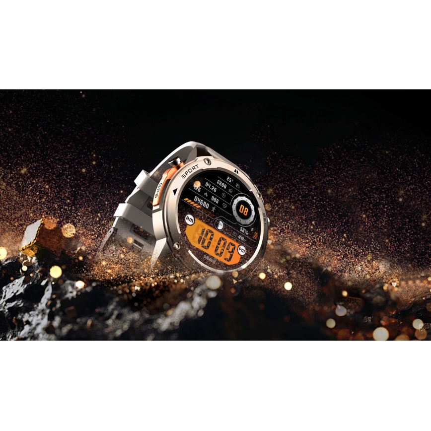 Aligator AW12SR - Smartwatch Watch GPS 500 mAh IP69K silber