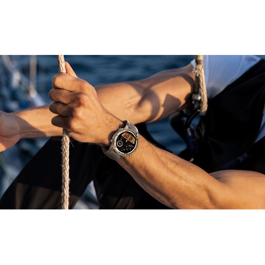 Aligator AW12SR - Smartwatch Watch GPS 500 mAh IP69K silber