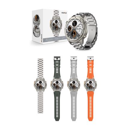 Aligator AW12SR - Smartwatch Watch GPS 500 mAh IP69K silber