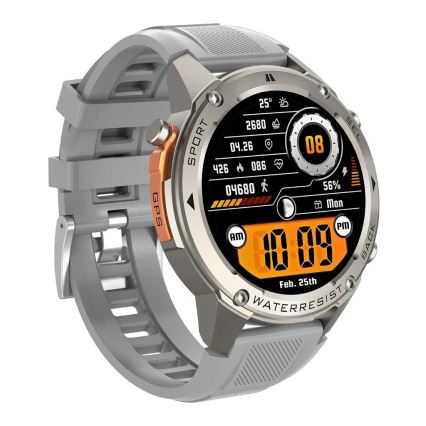 Aligator AW12SR - Smartwatch Watch GPS 500 mAh IP69K silber