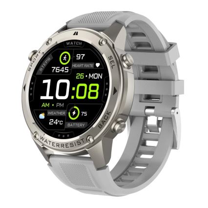 Aligator AW12SR - Smartwatch Watch GPS 500 mAh IP69K silber