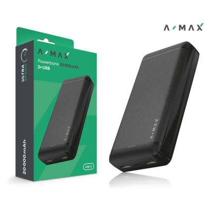 Aligator AX0004 - Powerbank A-MAX 20000 mAh 3,7V schwarz