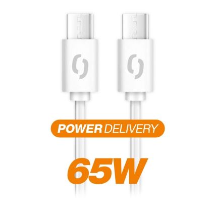 Aligator DATKP59 - USB-Kabel USB-C / USB-C 65 W Power Delivery 2,5 m weiß