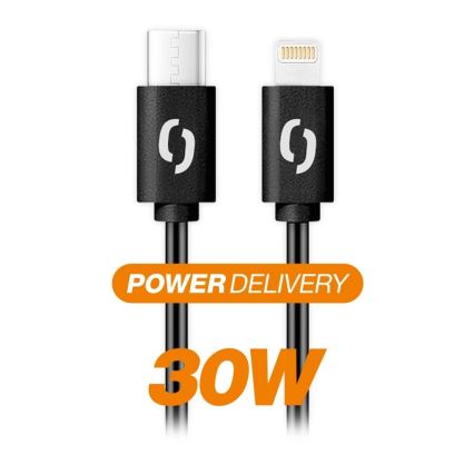 Aligator DATKP60 - USB-Kabel USB-C/Lightning, 30 W Power Delivery, 2,5 m, schwarz