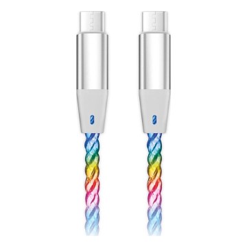 Aligator DATKP62 - USB-Kabel USB-C / USB-C mit LED-Beleuchtung 65W Power Delivery 1,2m