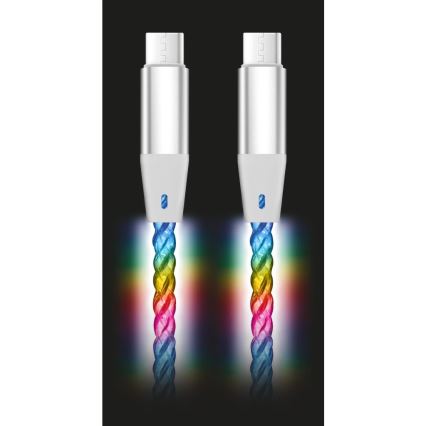 Aligator DATKP64 - USB-Kabel USB-C / USB-C mit LED-Beleuchtung 65W Power Delivery 0,5m