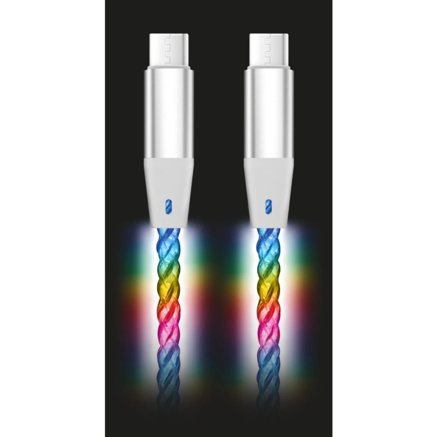 Aligator DATKP64 - USB-Kabel USB-C / USB-C mit LED-Beleuchtung 65W Power Delivery 0,5m