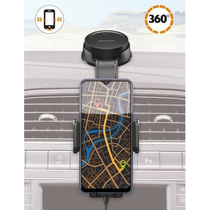 Aligator HA25 - Autohalterung für Smartphones mit flexiblem Arm, schwarz