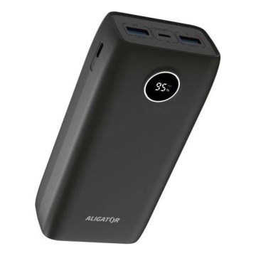 Aligator PBPD30BK - Powerbank mit LCD-Display Power Delivery 30000 mAh/20W/3,7V schwarz