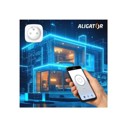 Aligator WAL001 - Smarte Steckdose 3680W/230V/Typ E/16A Wi-Fi Tuya