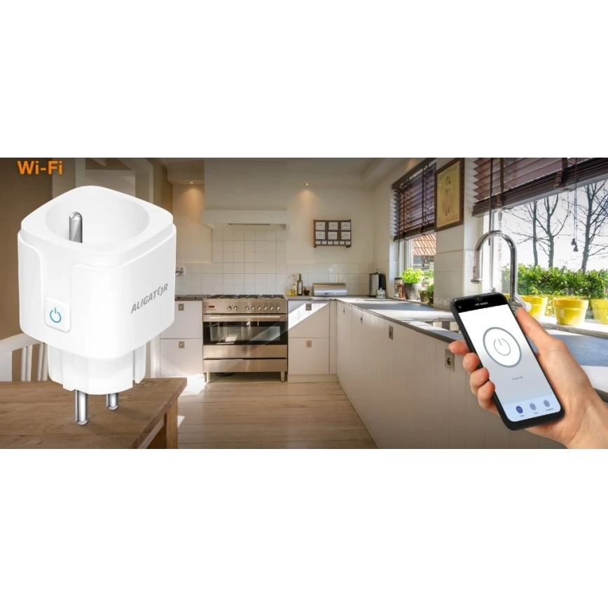 Aligator WAL001 - Smarte Steckdose 3680W/230V/Typ E/16A Wi-Fi Tuya