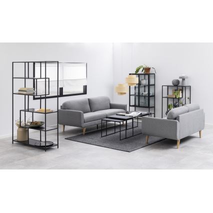 ALMA 3er-Set Couchtische, Anthrazit