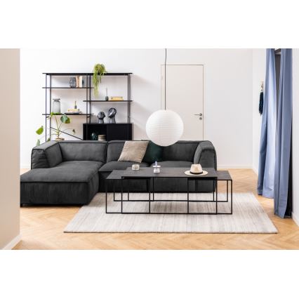 ALMA 3er-Set Couchtische, Anthrazit