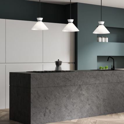 Alora Mood - Pendelleuchte an Stange HALSTON 1xE27/60W/230V schwarz