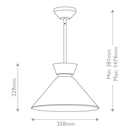 Alora Mood - Stab-Pendelleuchte HALSTON 1xE27/60W/230V, goldfarben