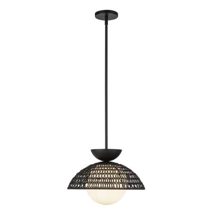 Alora Mood - Pendelleuchte mit Stange PERTH 1xE27/60W/230V Ø 37,5 cm, schwarz