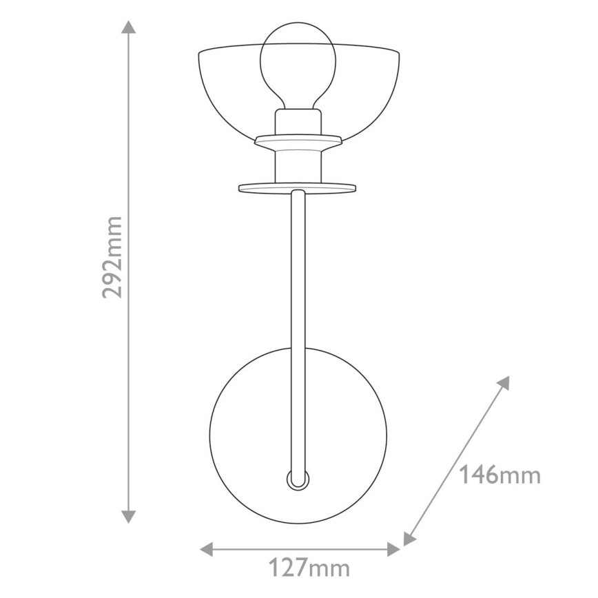 Alora Mood - Wandleuchte SYLVIA 1xE14/40W/230V, goldfarben