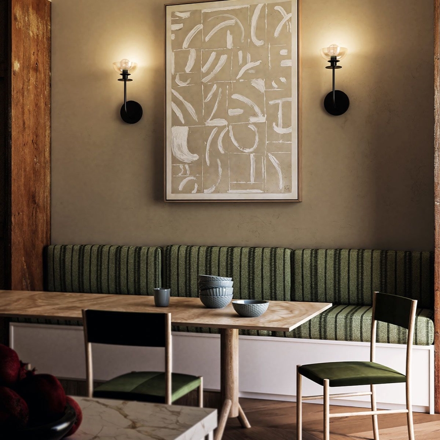 Alora Mood - Wandleuchte SYLVIA 1xE14/40W/230V schwarz