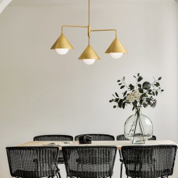 Alora Mood - Pendelleuchte mit Stange REMYCK 3xE27/60W/230V goldfarben