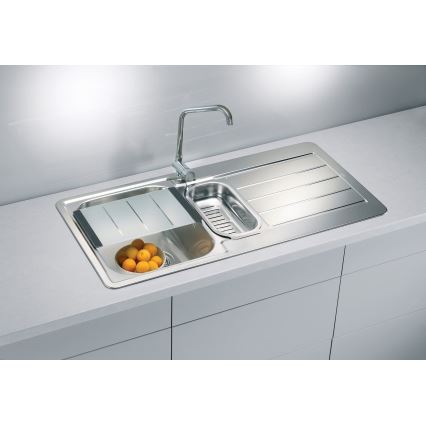 ALVEUS 1082440 - Spülbecken LINE 98x50 cm matt Stahl/Satin