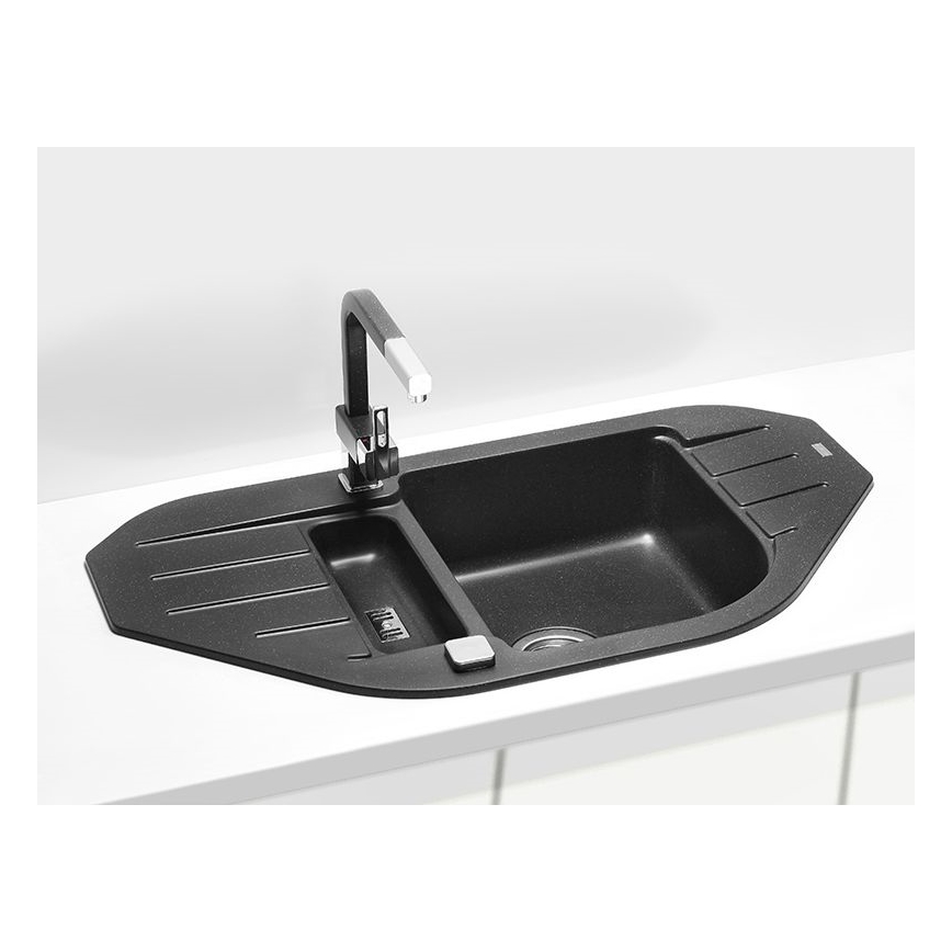 ALVEUS 1090940 - Spülbecken NIAGARA 90x50 cm Granit/schwarz