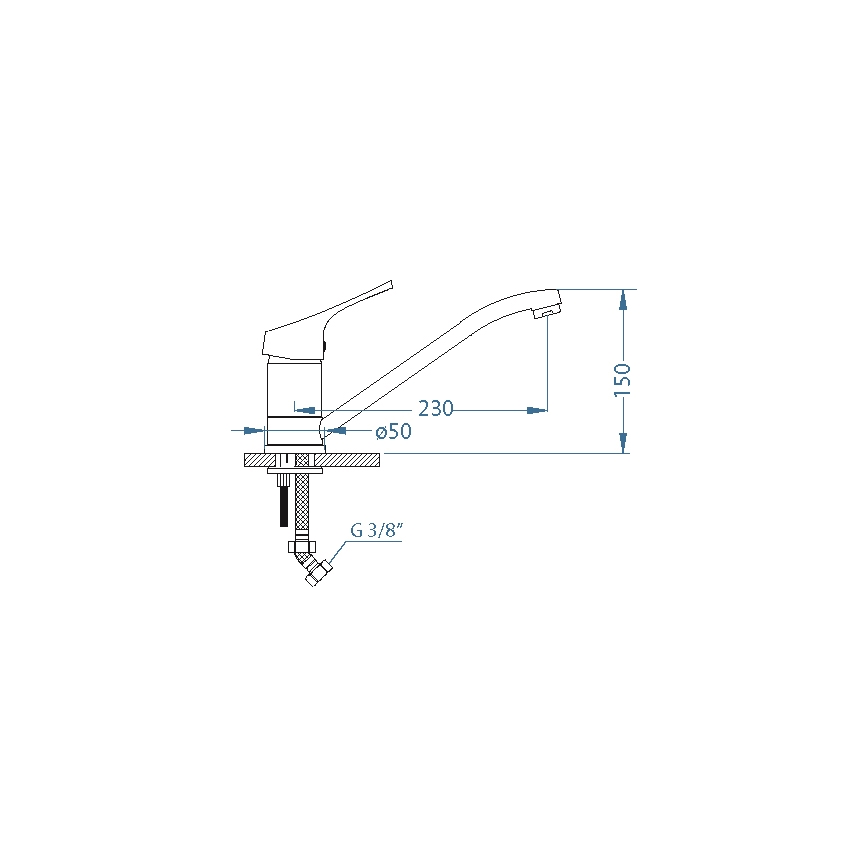 ALVEUS 1091137 - Wasserhahn (Armatur) RIVIERA 15 cm glänzendes Chrom