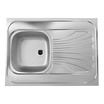 ALVEUS 1095618 - Spülbecken CLASSIC 80x60 cm matt Stahl/Satin randlos, drehbar