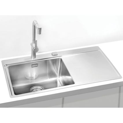 ALVEUS 1103652 - Spülbecken PURE 86x52,5 cm satin, links