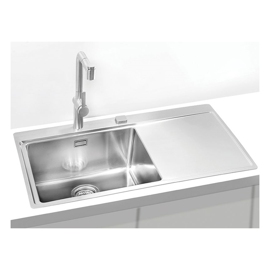 ALVEUS 1103652 - Spülbecken PURE 86x52,5 cm satin, links
