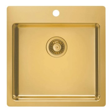 ALVEUS 1107052 - Spülbecken PURE 52,5x51,5 cm Edelstahl/bronzen