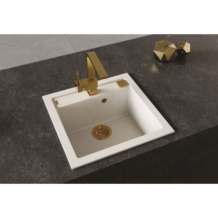 ALVEUS 1128395 - Spülbecken FORMIC 52x51 cm Granit/weiß