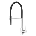 ALVEUS 1129024 - Spültischarmatur mit flexiblem Auslauf ELIA 45 cm glänzender Chrom/Schwarz