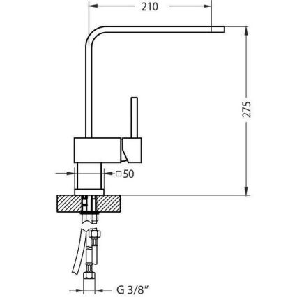 ALVEUS 1134826 - Wasserhahn/Armatur LAGUNA 28,6 cm matt Chrom