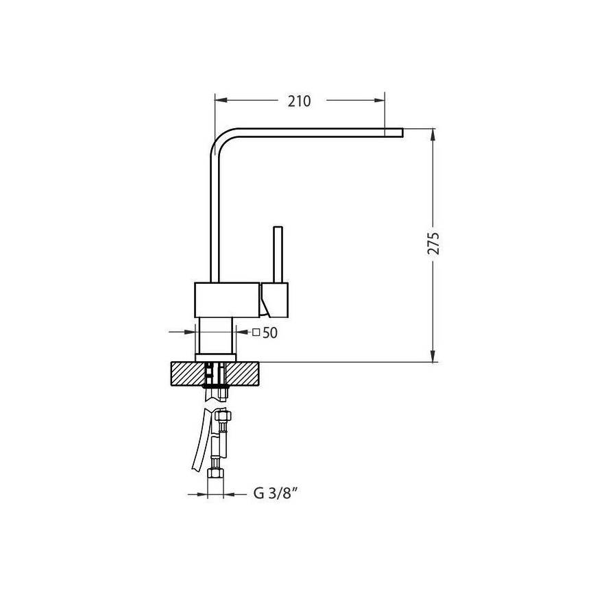 ALVEUS 1134826 - Wasserhahn/Armatur LAGUNA 28,6 cm matt Chrom
