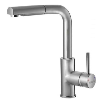 ALVEUS 1135366 - Wasserhahn/Armatur mit herausziehbarem Sprühkopf SARA 29,7 cm Edelstahl