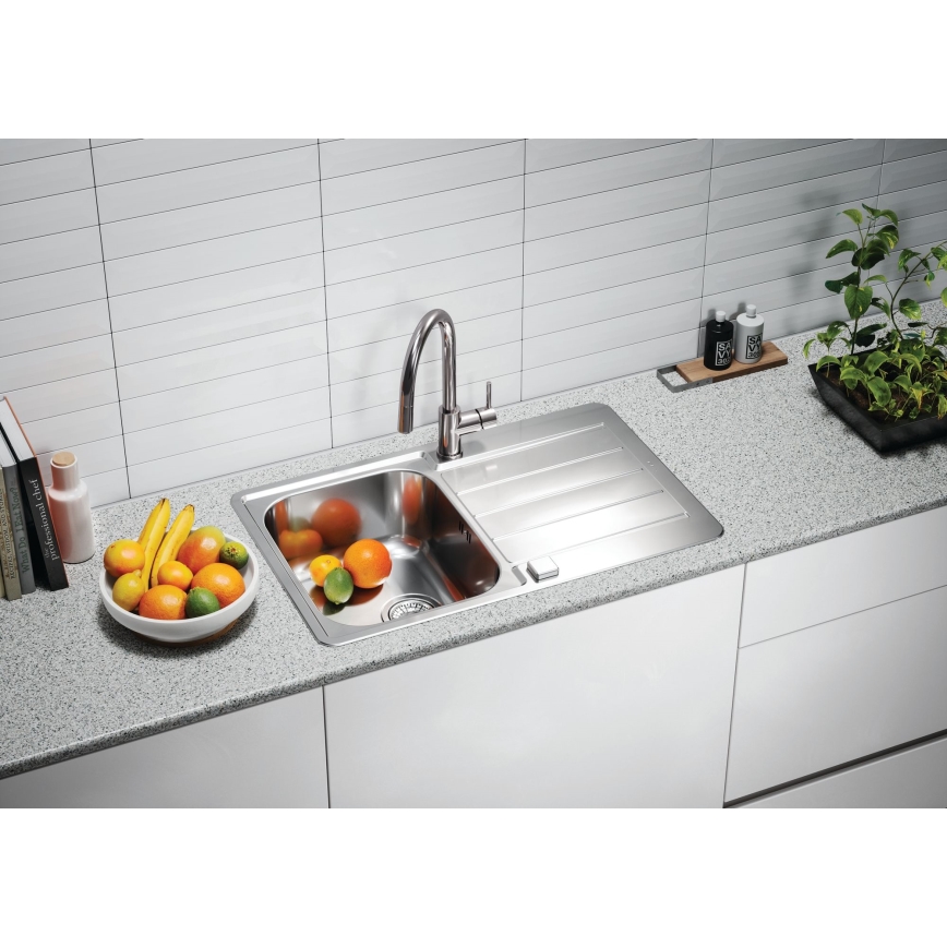 ALVEUS 1136608 - Spülbecken LINE 79x50 cm Edelstahl/satin, ohne Exzenter