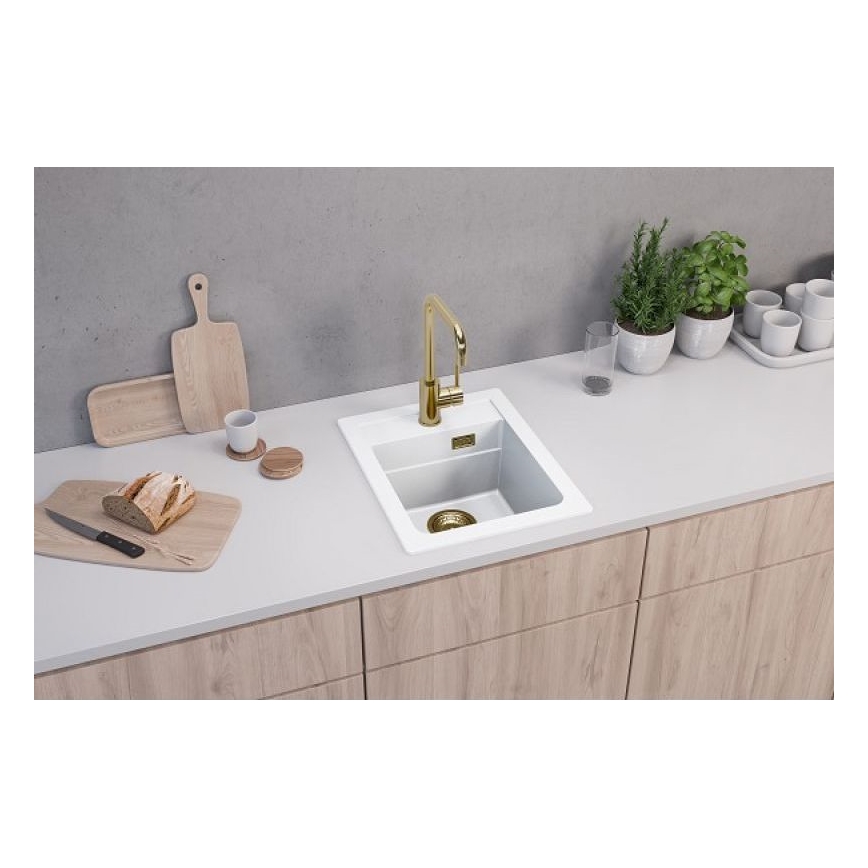 ALVEUS 1139079 - Spülbecken ATROX 50x40 cm Granit/weiß