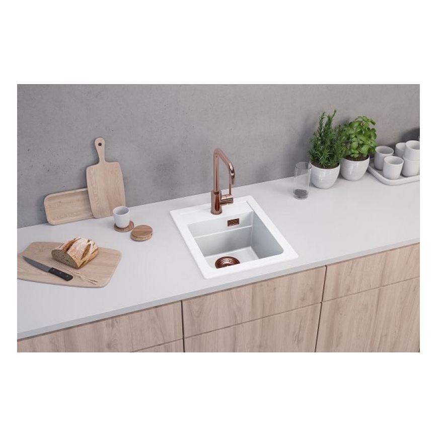 ALVEUS 1139079 - Spülbecken ATROX 50x40 cm Granit/weiß
