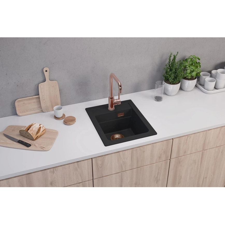 ALVEUS 1139771 - Spülbecken ATROX 50x40 cm Granit/schwarz