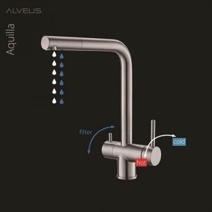 ALVEUS 1139807 - Wasserhahn/Armatur AGUILA 33,3 cm Granit/beige