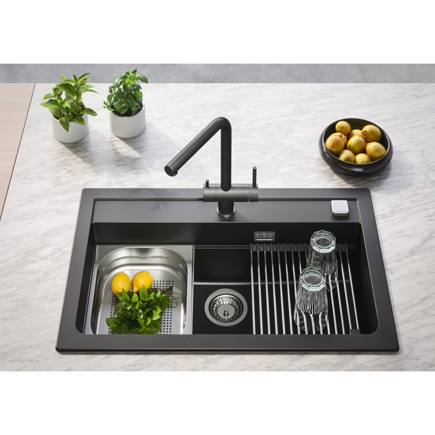 ALVEUS 1139808 - Wasserhahn/Armatur AGUILA 33,3 cm Granit/schwarz
