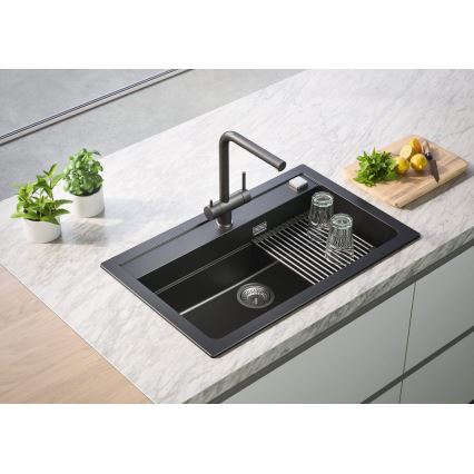 ALVEUS 1139808 - Wasserhahn/Armatur AGUILA 33,3 cm Granit/schwarz