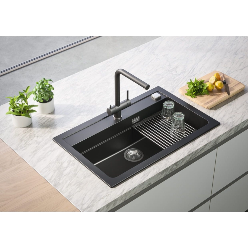 ALVEUS 1139808 - Wasserhahn/Armatur AGUILA 33,3 cm Granit/schwarz