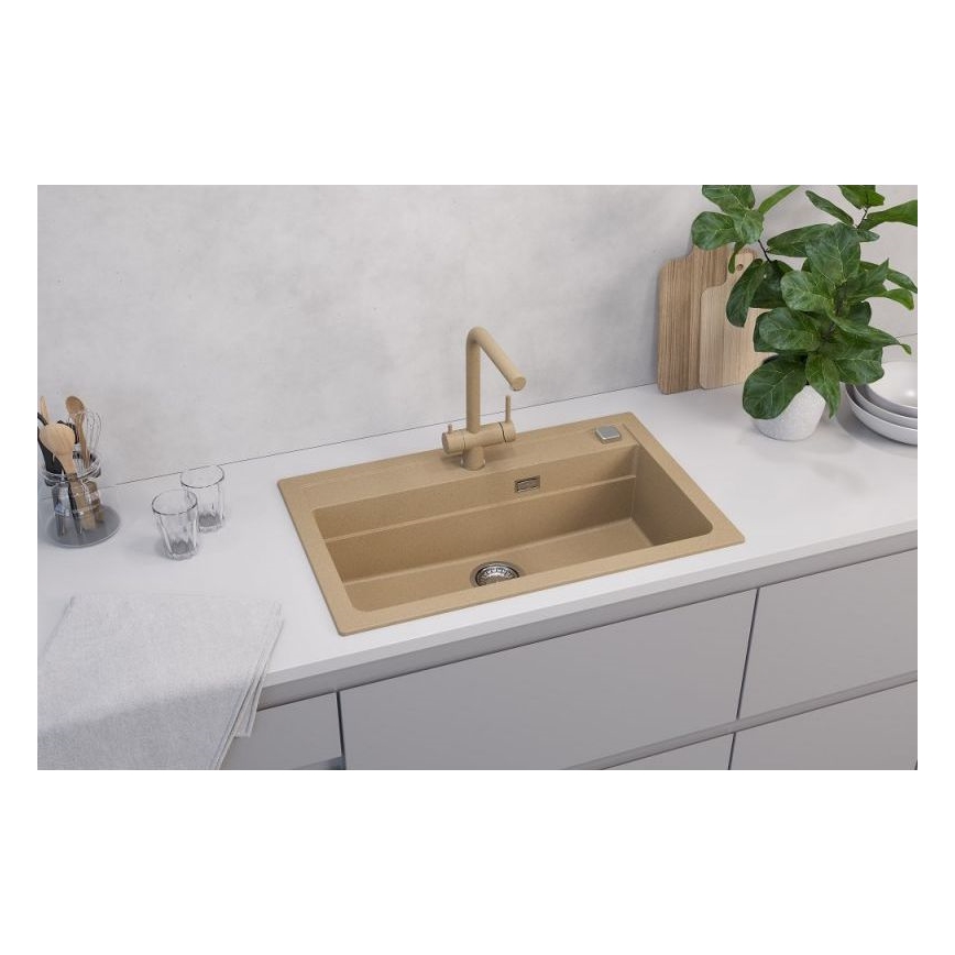 ALVEUS 1140445 - Spülbecken ATROX 79x50 cm Granit/beige