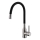 ALVEUS 1144432 - Wasserhahn/Armatur mit flexiblem Arm MINTAS 34 cm Messing/gebürstet Stahl/schwarz