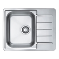 ALVEUS 1144603 - Küchenspüle LINE 61,5×50 cm Edelstahl/satiniert, ohne Exzenter-Ablaufgarnitur