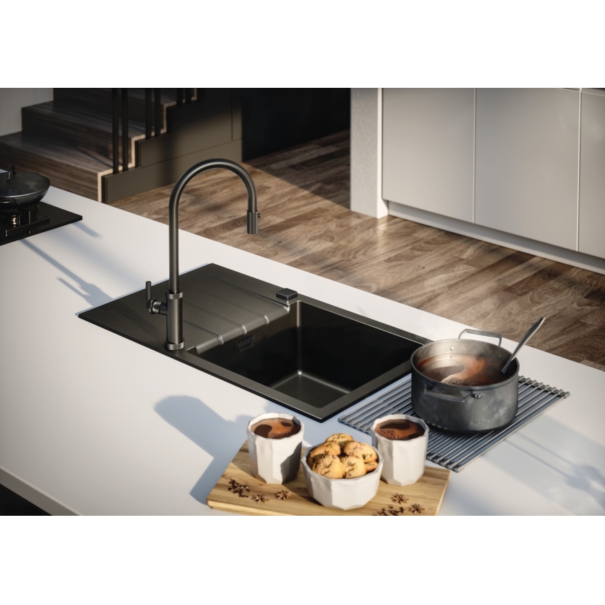 ALVEUS 1148159 - Spülbecken CADIT 79x50 cm Granit/schwarz